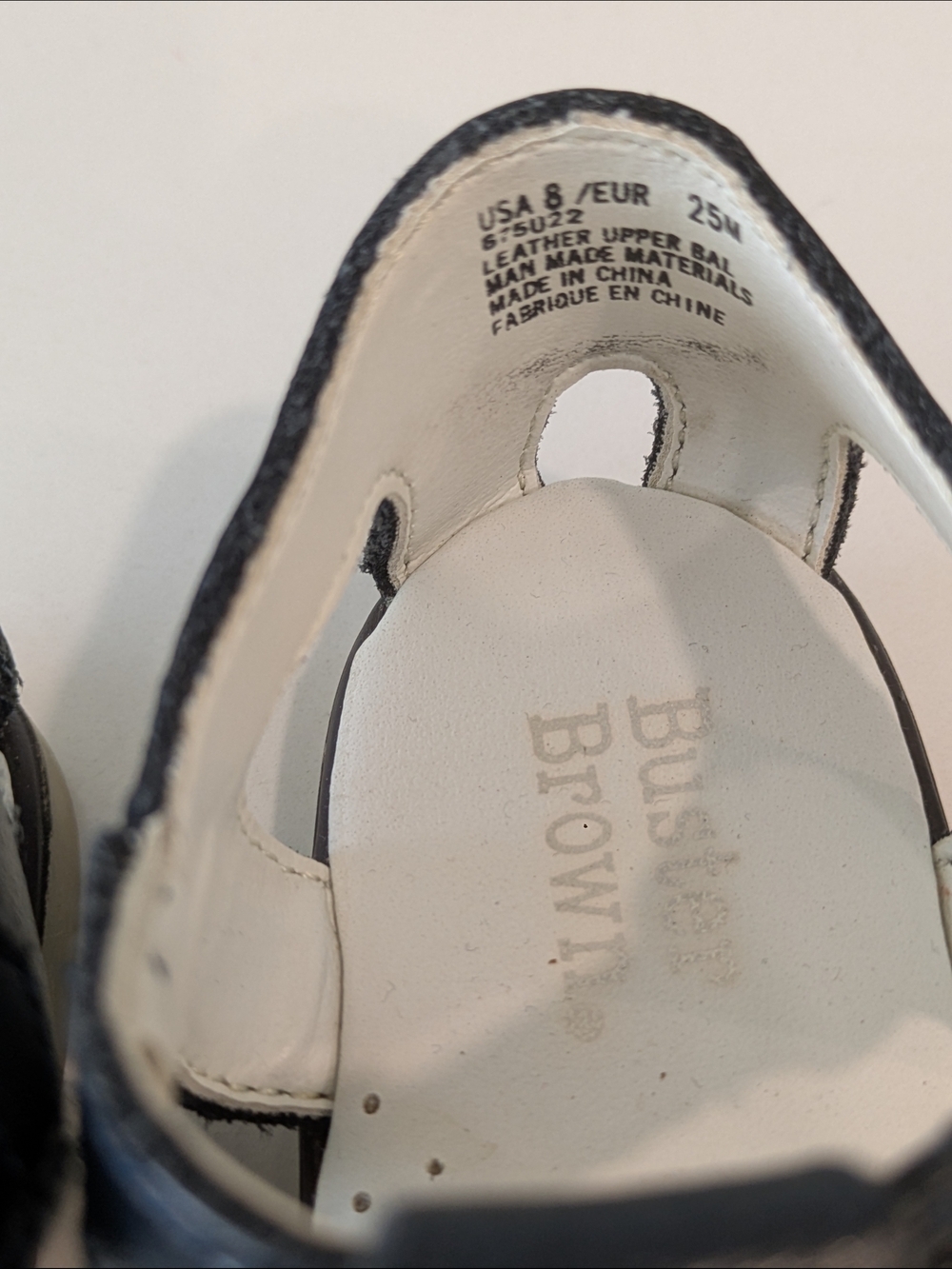 Buster Brown Kids Navy Leather Fisherman Sandals with Buckle - Picture 6 of 6